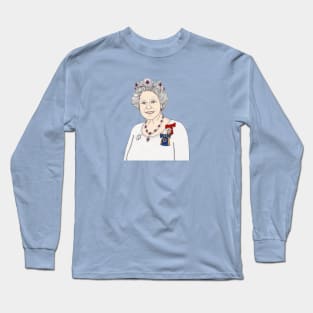 HRH Queen Elizabeth II Portrait Long Sleeve T-Shirt